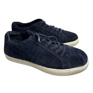 Vaneli Sneaker Size 7.5 Wide Navy Lace Up Suede Sport Shoes